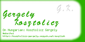 gergely kosztolicz business card